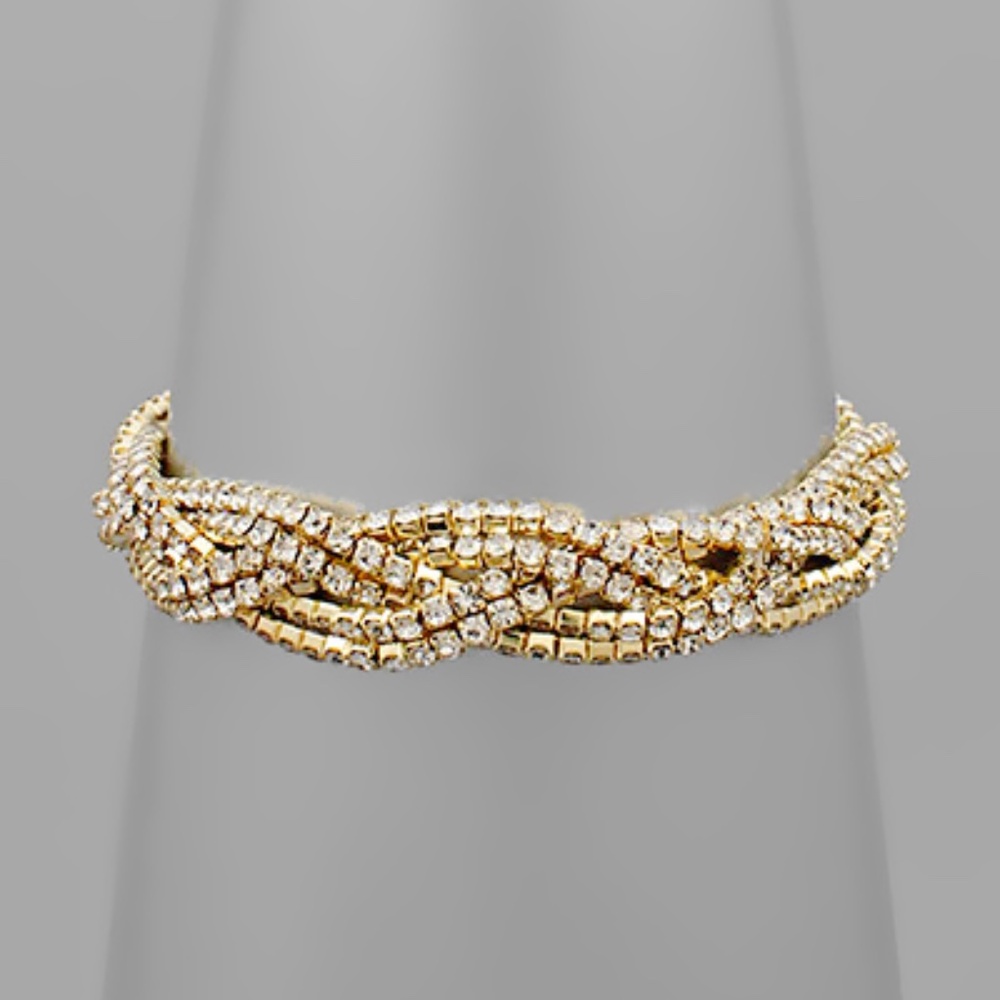 Crystal Pave Twisted Bracelet